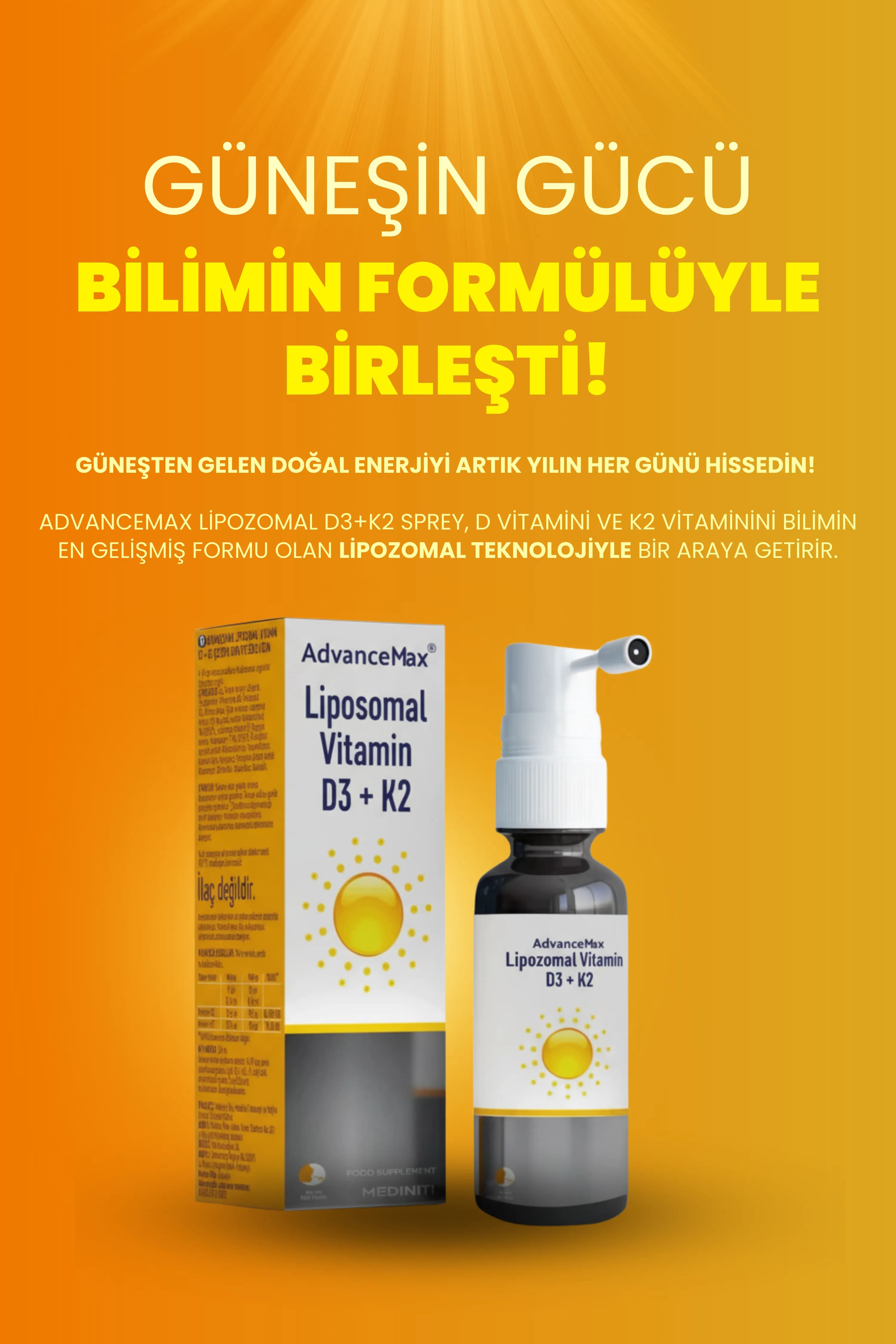 AdvanceMax Lipozomal D3+K2 Sprey — 2