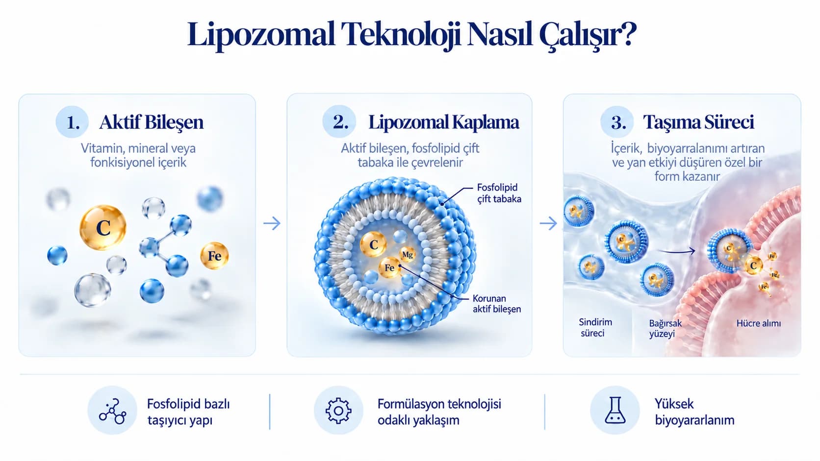 Lipozomal teknoloji nasıl çalışır: aktif bileşen, lipozomal kaplama ve taşıma süreci